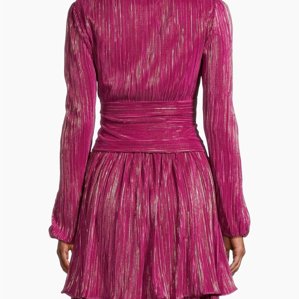 NWT Lilly Pulitzer Jessamie Pink Metallic Shimmer Mini Dress in Mulberry Foil 8 - Picture 5 of 13